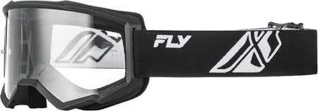 FLY RACING Focus Goggle Black/White- Clear Lens