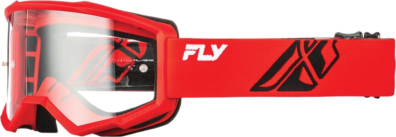 FLY RACING Focus Goggle Red/Black - Clear Lens