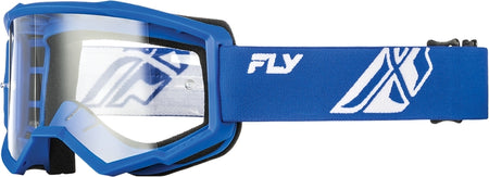 FLY RACING Focus Goggle Blue/White - Clear Lens