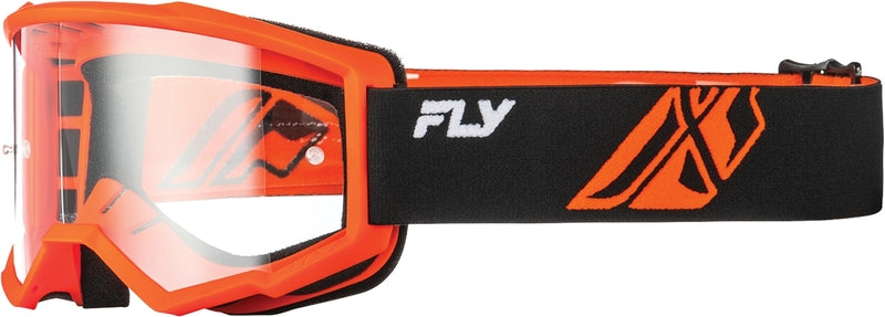 FLY RACING Focus Goggle Black/Orange- Clear Lens
