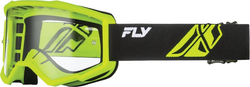 FLY RACING Focus Goggle Black/Hi-Vis - Clear Lens