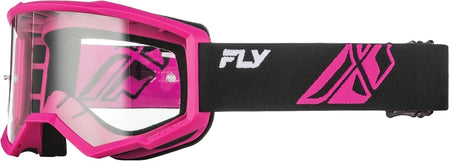 FLY RACING Focus Goggle Black/Pink- Clear Lens