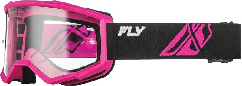 FLY RACING Focus Goggle Black/Pink- Clear Lens