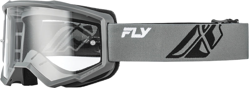 FLY RACING Focus Goggle Grey/Black - Clear Lens