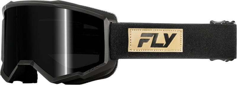 FLY RACING Focus Sand Goggle Black/Tan - Dark Smoke Lens