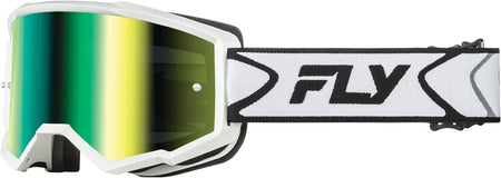 FLY RACING Zone Goggle Black/White - Green Lens