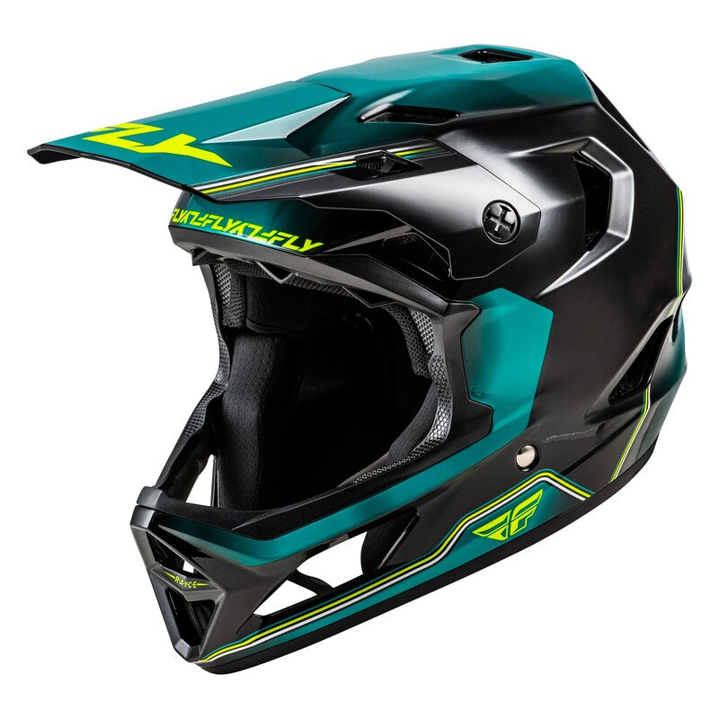FLY RACING Rayce Repeat Youth Bicycle Helmet - Black/Teal/Hi-Vis