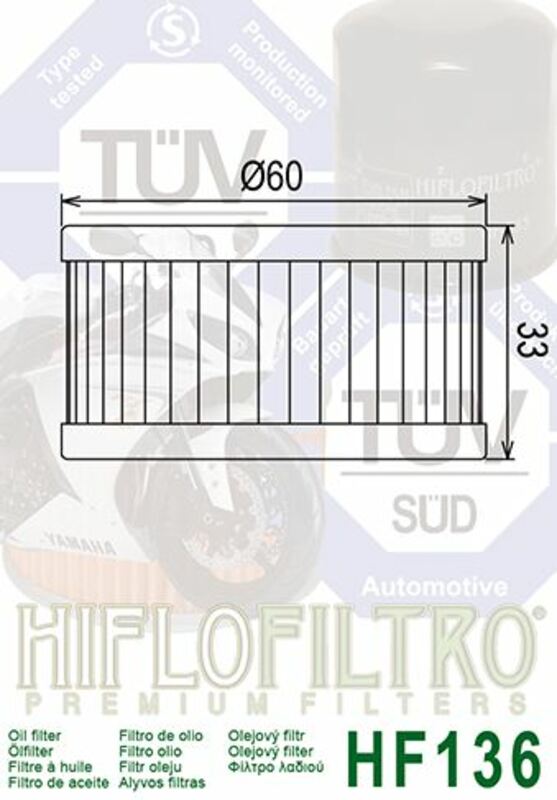 HIFLOFILTRO Oil Filter - HF136