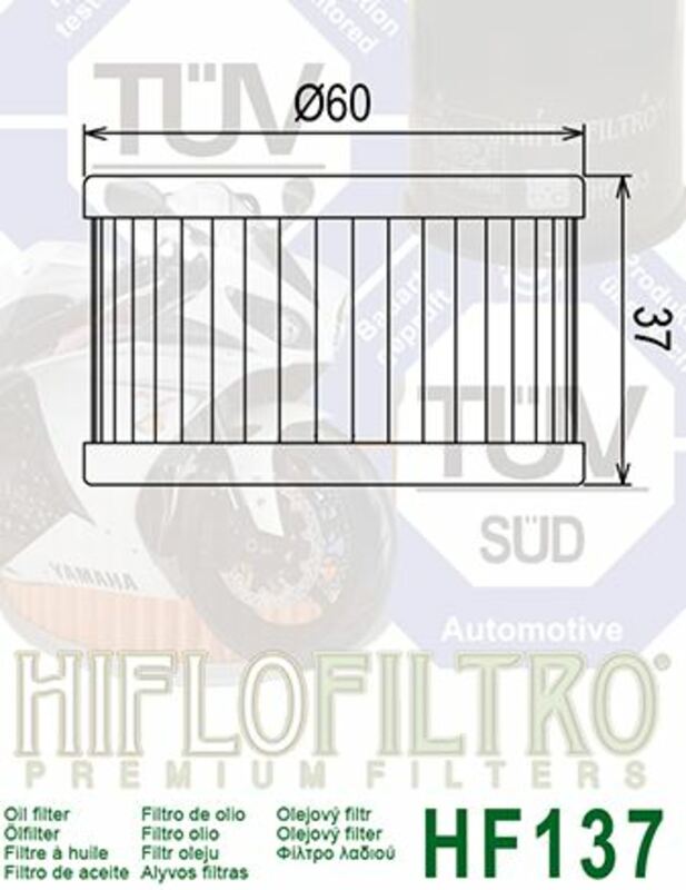HIFLOFILTRO Oil Filter - HF137