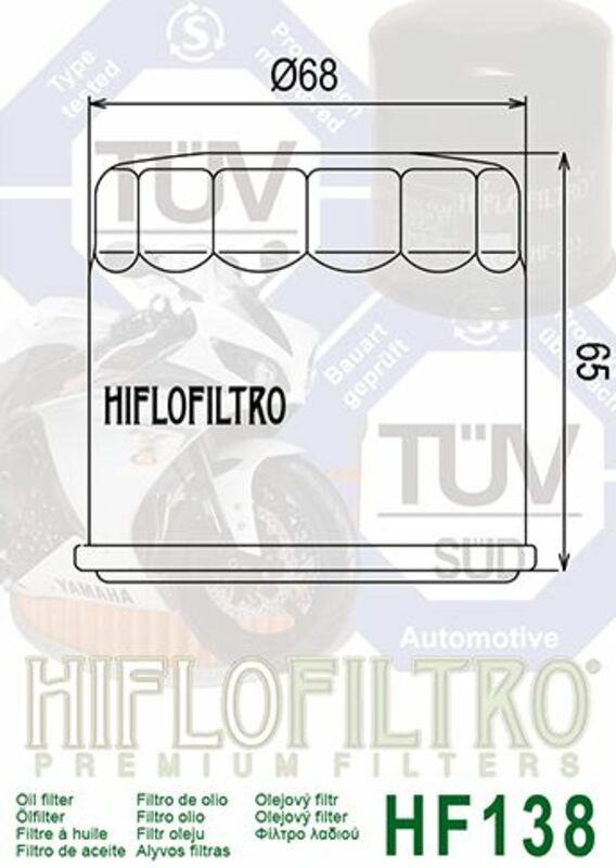 HIFLOFILTRO Oil Filter Glossy Black - HF138