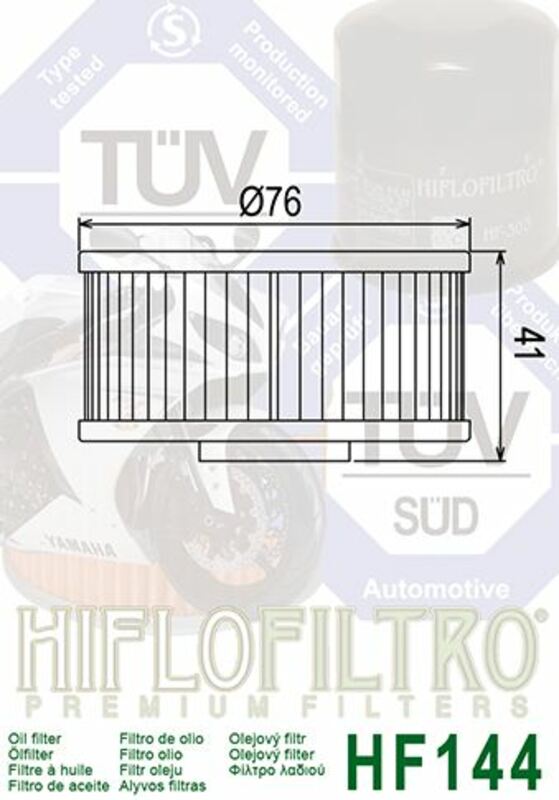 HIFLOFILTRO Oil Filter - HF144 Yamaha
