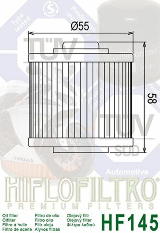 HIFLOFILTRO Oil Filter - HF145