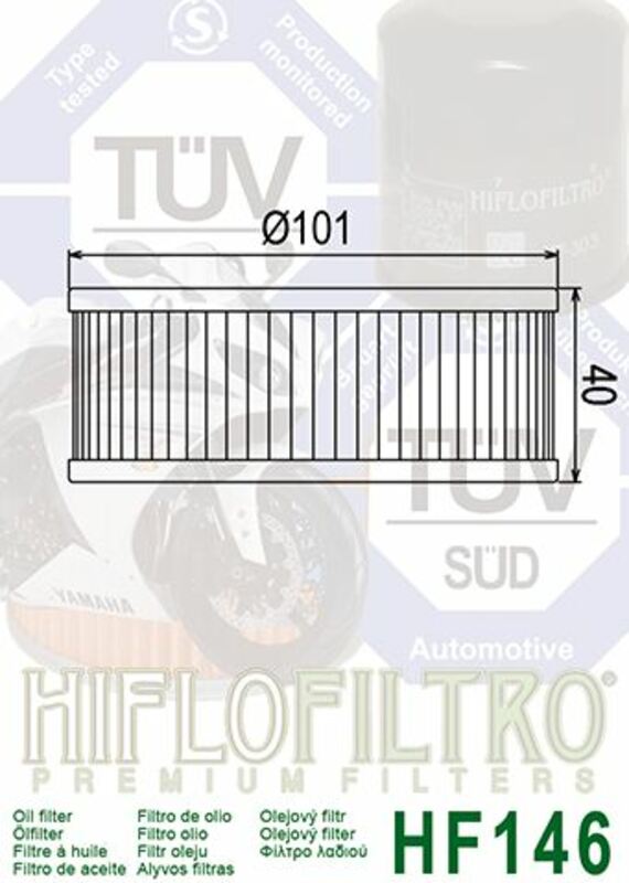 HIFLOFILTRO Oil Filter - HF146 Yamaha