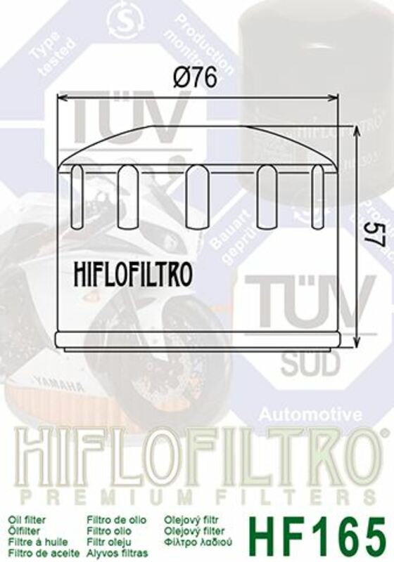 HIFLOFILTRO Oil Filter - HF165 BMW F800