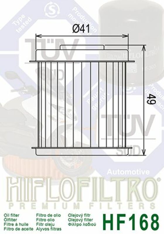 HIFLOFILTRO Oil Filter - HF168 Daelim