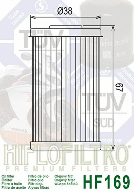 HIFLOFILTRO Oil Filter - HF169 Daelim