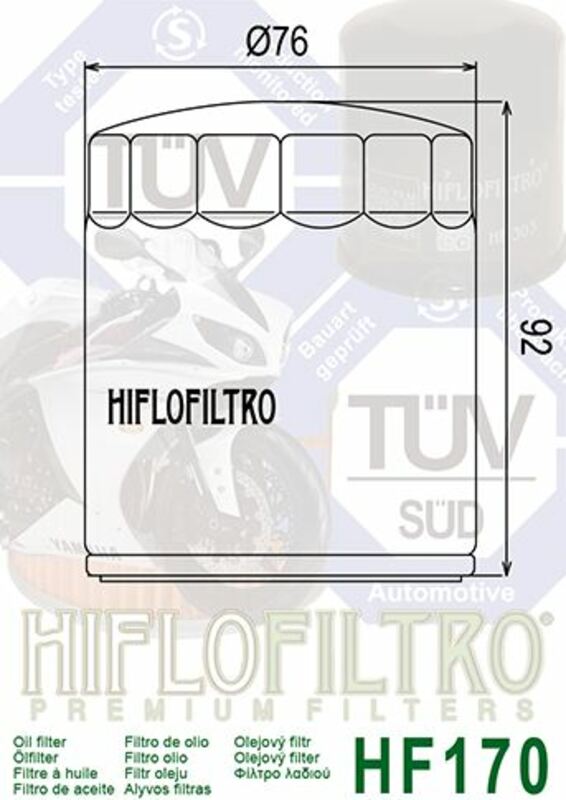 HIFLOFILTRO Oil Filter Chrome - HF170C