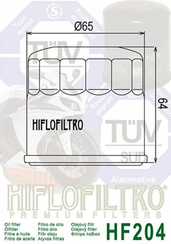 HIFLOFILTRO Racing Oil Filter - HF204RC