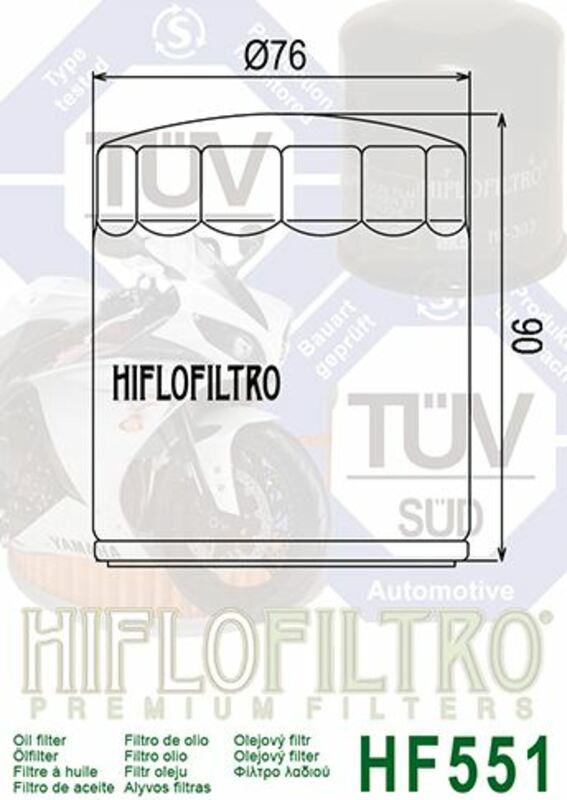 HIFLOFILTRO Oil Filter - HF551 Moto Guzzi