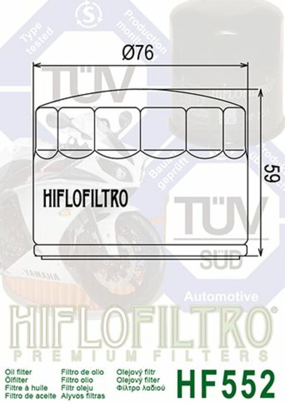 HIFLOFILTRO Oil Filter - HF552