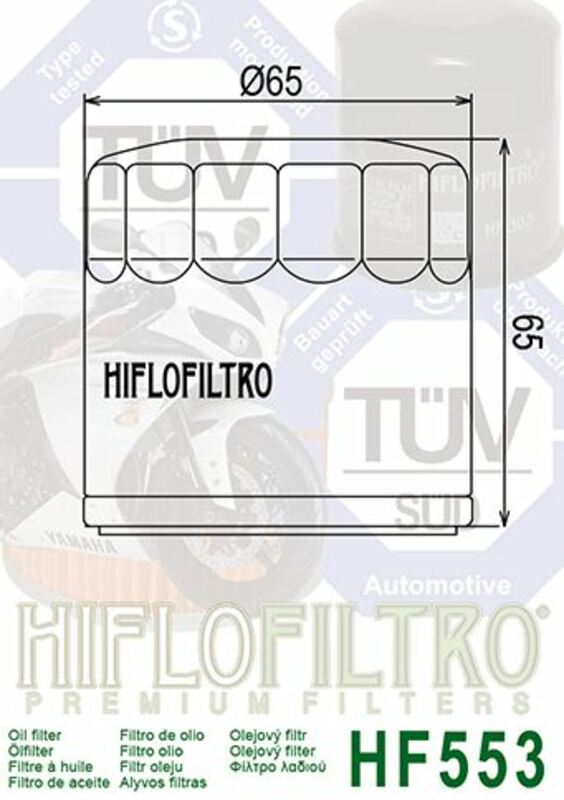 HIFLOFILTRO Oil Filter - HF553 BENELI