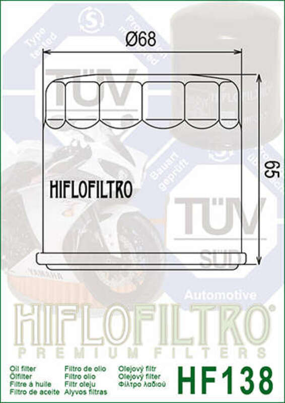 HIFLOFILTRO Oil Filter Chrome - HF138C