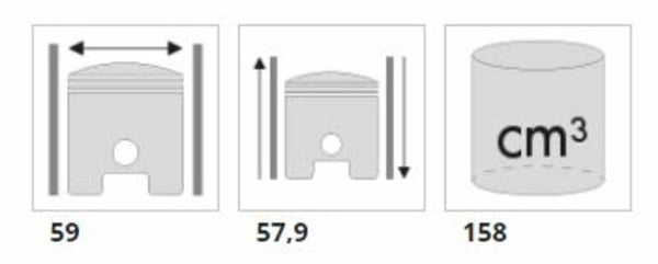 POLINI Cylinder Kit - Ã˜59mm Yamaha Cygnus 125