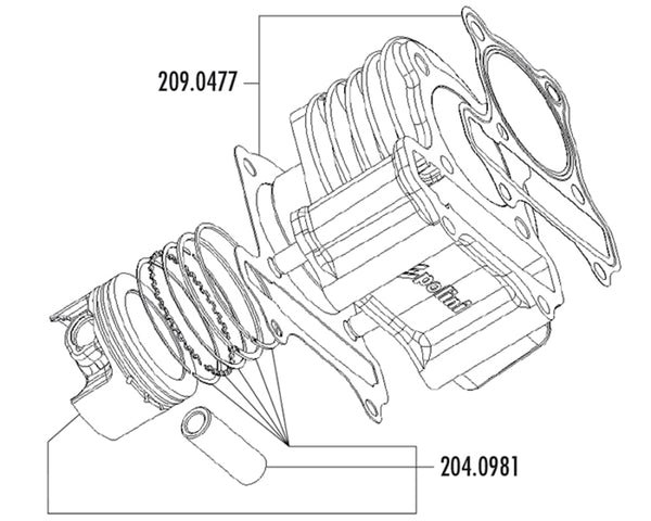 POLINI Cylinder Kit - Ã˜59mm Yamaha Cygnus 125