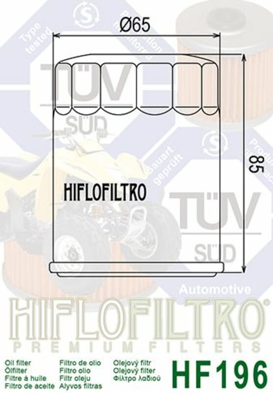 HIFLOFILTRO Oil Filter - HF196 POLARIS
