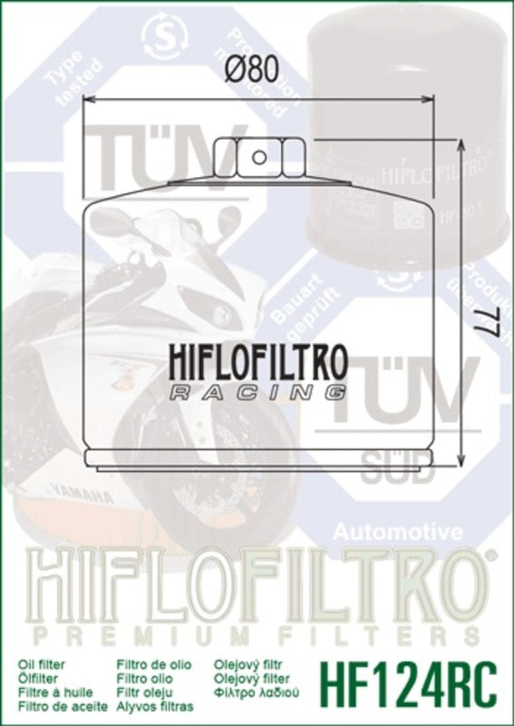 HIFLOFILTRO Racing oil Filter - HF124RC Kawasaki
