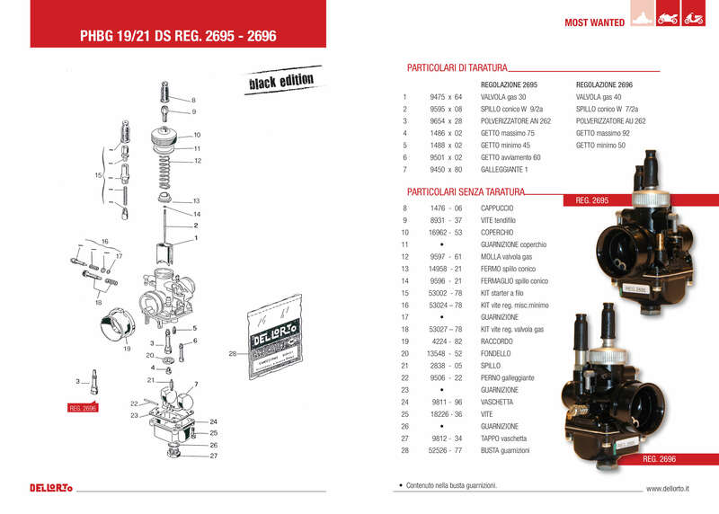 DELL ORTO PHBG DS Black Edition Racing Ã˜19mm Carburetor