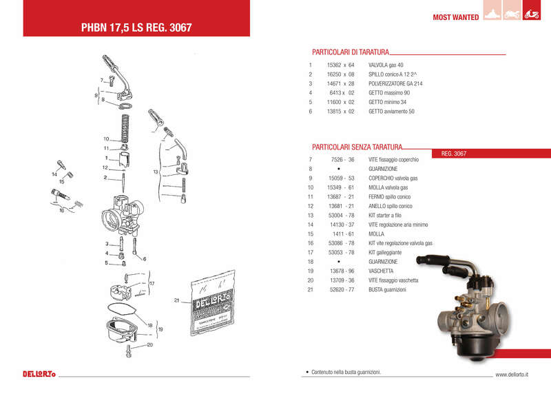DELL ORTO PHBN LS Ã˜17,5mm Carburetor