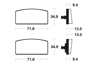 TECNIUM Street Organic Brake pads - MA20