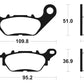 TECNIUM Street Organic Brake pads - MA358