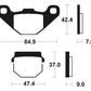 TECNIUM Street Organic Brake pads - MA44