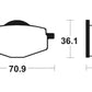 TECNIUM Street Organic Brake pads - MA75