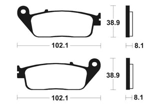 TECNIUM Scooter Organic Brake pads - ME127