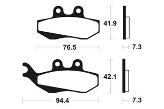 TECNIUM Scooter Organic Brake pads - ME189