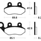 TECNIUM Scooter Organic Brake pads - ME208