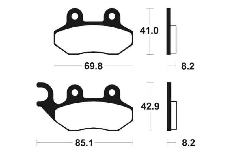 TECNIUM Scooter Organic Brake pads - ME208