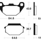 TECNIUM Scooter Organic Brake pads - ME249