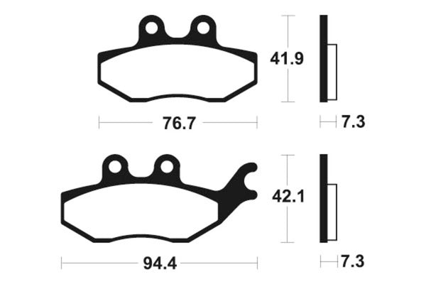 TECNIUM Scooter Organic Brake pads - ME280