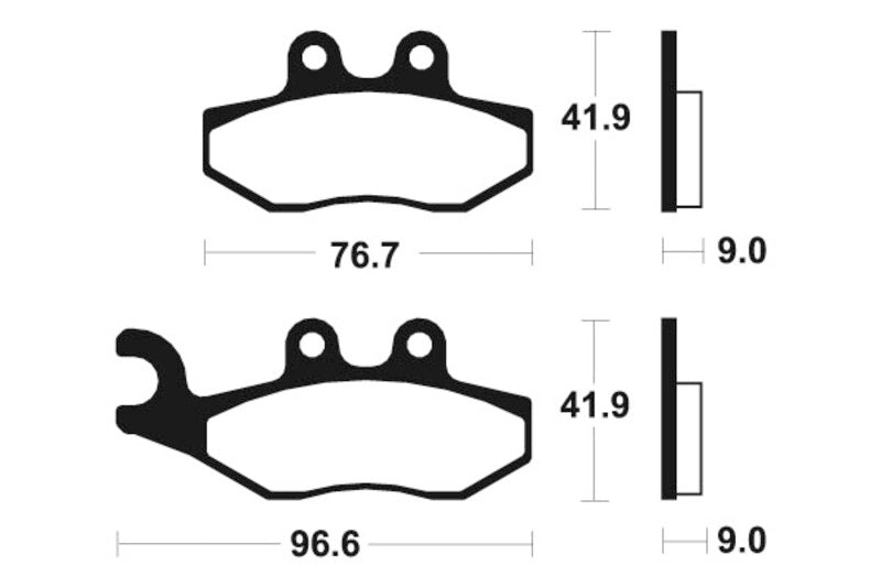 TECNIUM Scooter Organic Brake pads - ME286