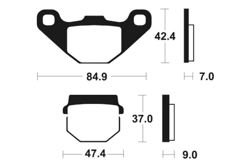 TECNIUM Scooter Organic Brake pads - ME44