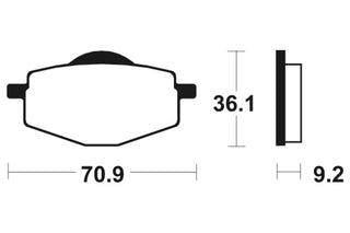 TECNIUM Scooter Organic Brake pads - ME75