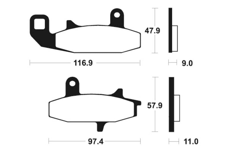 TECNIUM Street Performance Sintered Metal Brake pads - MF126