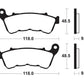 TECNIUM Street Performance Sintered Metal Brake pads - MF434