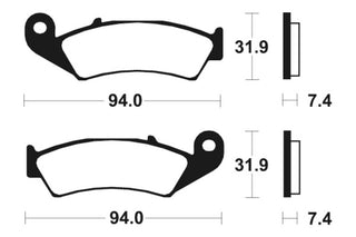 TECNIUM MX/ATV Sintermetall-Bremsbeläge - MO103 
