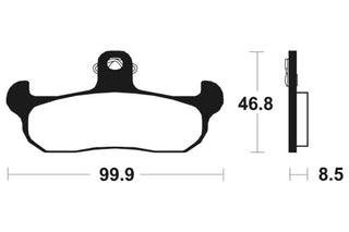 TECNIUM MX/ATV Sintermetall-Bremsbeläge - MO108 