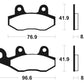 TECNIUM MX/ATV Sintered Metal Brake pads - MO111